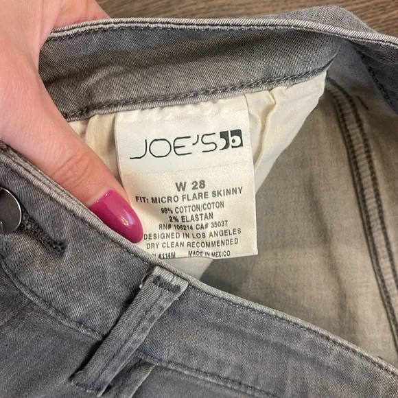 Joes Jeans Micro Flare Skinny Size 28 Gray - Wash Alicia - Picture 7 of 12